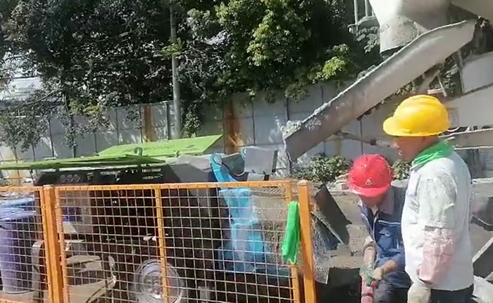 液壓泵送式混凝土濕噴機施工現場-0